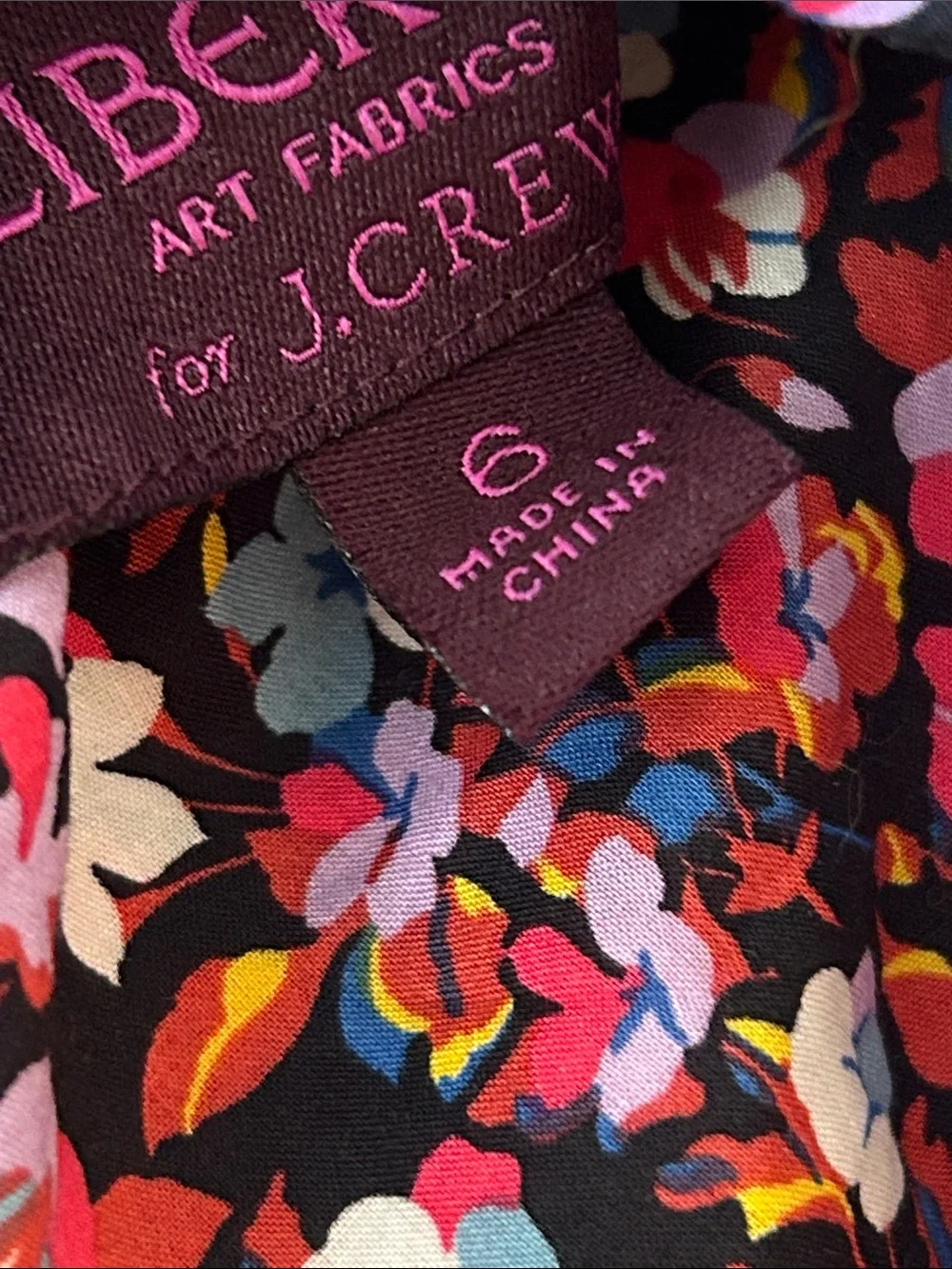 Liberty Art Fabrics x J.Crew Rounded Ruffle Collar Button Up Shirt F8523 Size 6 - Picture 8 of 8